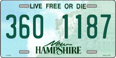NH license plate 3601187