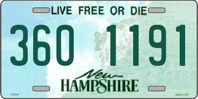 NH license plate 3601191