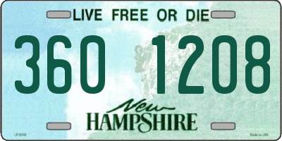NH license plate 3601208
