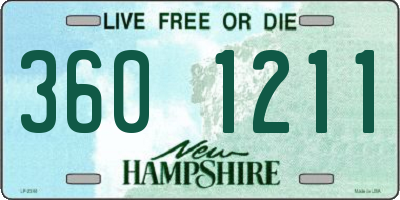NH license plate 3601211