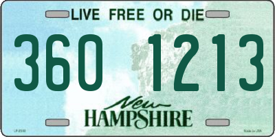 NH license plate 3601213