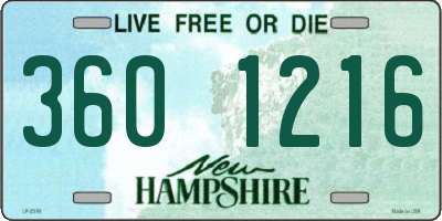 NH license plate 3601216