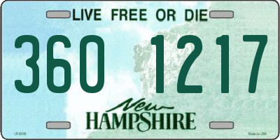NH license plate 3601217