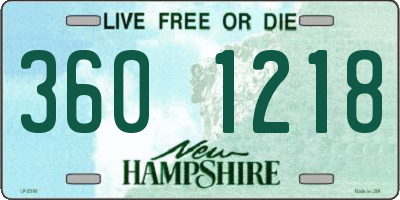 NH license plate 3601218