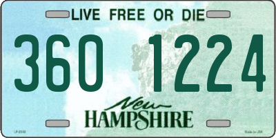 NH license plate 3601224