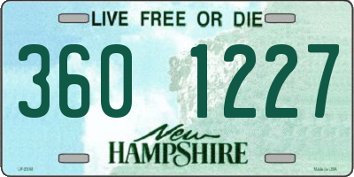 NH license plate 3601227