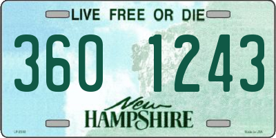 NH license plate 3601243