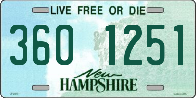 NH license plate 3601251