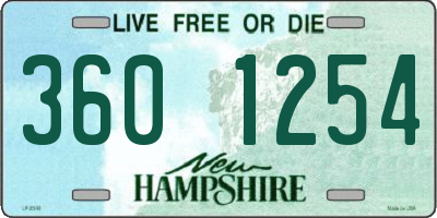 NH license plate 3601254