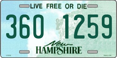 NH license plate 3601259