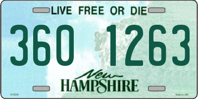 NH license plate 3601263