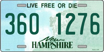 NH license plate 3601276
