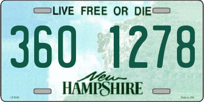 NH license plate 3601278