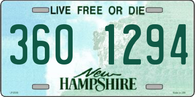 NH license plate 3601294