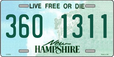 NH license plate 3601311