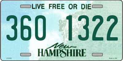 NH license plate 3601322