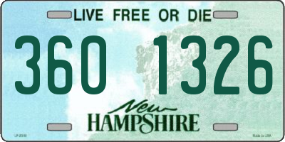 NH license plate 3601326
