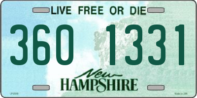 NH license plate 3601331