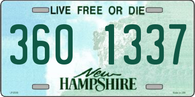 NH license plate 3601337