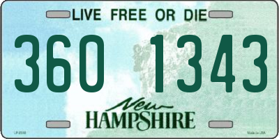 NH license plate 3601343