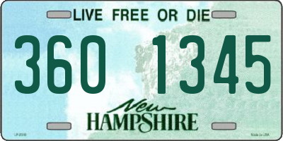 NH license plate 3601345