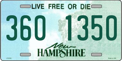 NH license plate 3601350