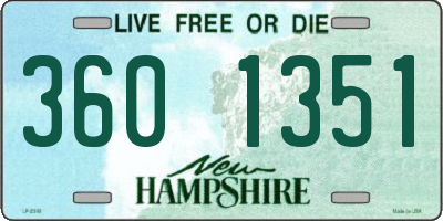 NH license plate 3601351