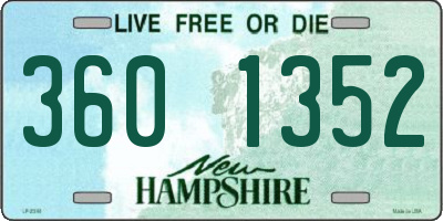 NH license plate 3601352