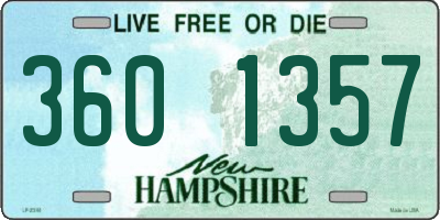 NH license plate 3601357
