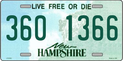 NH license plate 3601366