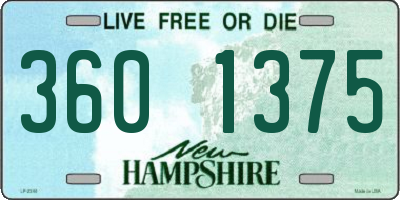 NH license plate 3601375