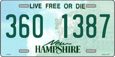 NH license plate 3601387