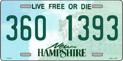 NH license plate 3601393