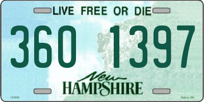 NH license plate 3601397