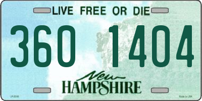 NH license plate 3601404