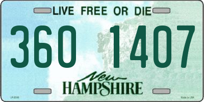 NH license plate 3601407