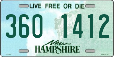 NH license plate 3601412