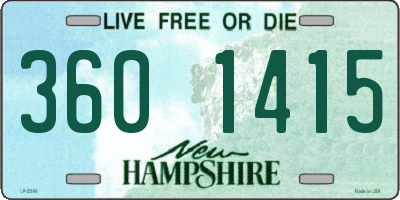 NH license plate 3601415