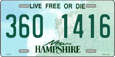 NH license plate 3601416