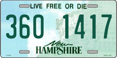 NH license plate 3601417