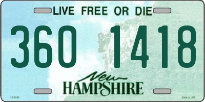 NH license plate 3601418