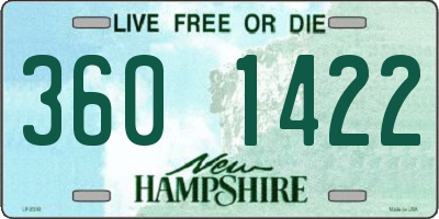 NH license plate 3601422
