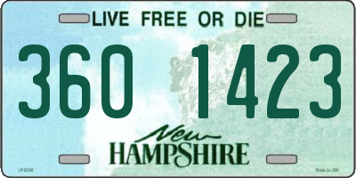 NH license plate 3601423