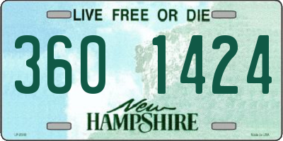 NH license plate 3601424