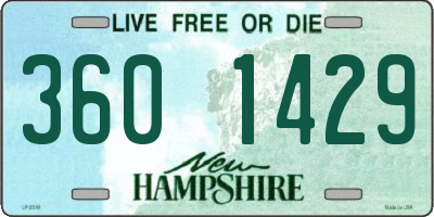 NH license plate 3601429