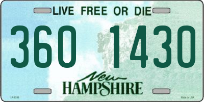 NH license plate 3601430