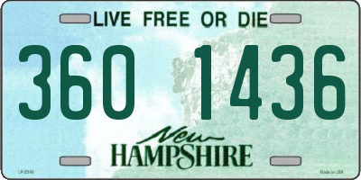 NH license plate 3601436