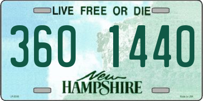 NH license plate 3601440