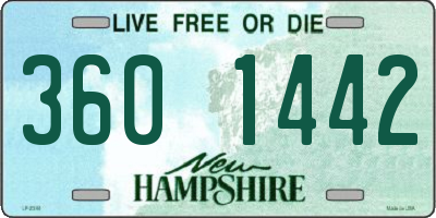 NH license plate 3601442