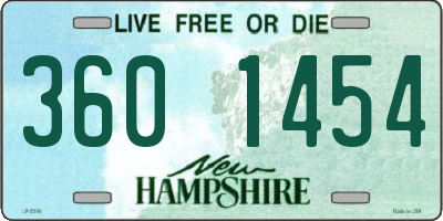 NH license plate 3601454
